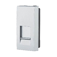 Накладка малая для розетки телефонной, компьютерной RJ, серебристый металлик, 853103-1 LK Studio, серия LK45