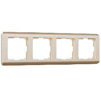 Дизайнерская рамка 4 местная, шампань, поликарбонат, W0042111 Werkel