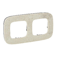 Дизайнерская рамка 2 местная, дворцовый мрамор, камень, 755522 Legrand, серия Valena Allure