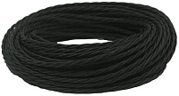 Ретро кабель витой электрический (50м) 3*4, черный, серия Twist, Interior Electric