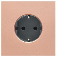 Дизайнерская розетка с заземлением, медь, H-02-rsx-M-PN Plug, серия Holt
