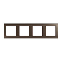 Дизайнерская рамка 4 местная, мокко, A584MO Jung, серия A 500