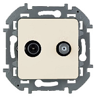 Дизайнерская розетка ТV-SAT оконечная, слоновая кость, 673881 Legrand, серия Inspiria