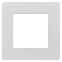 Дизайнерская рамка 1 местная, Сатин, белый, Б0052499 Эра, серия 12