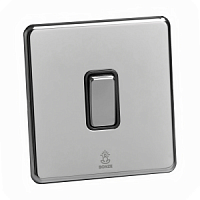 Дизайнерский выключатель Mira Зеркальный хром, BMC1KXB Bonze одноклавишный перекрестный