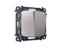 Комплект механизма 2-кл выключателя, сталь матовый, MO503010 Ambrella Volt, двухклавишный