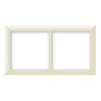 Дизайнерская рамка 2 местная, бежевый, PL-P102-BGG CGSS, серия Практика