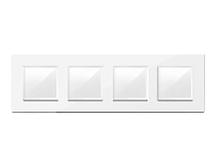 Дизайнерская рамка из термопластика 4 местная, белый глянец, AF250104 Ambrella Volt