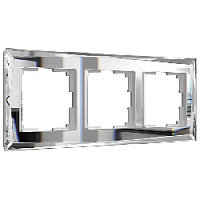 Дизайнерская рамка 3 местная, зеркальный, стекло, W0031220 Werkel