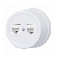 Компьютерная розетка двойная белая B1-302-21 BIRONI