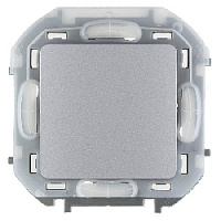 Дизайнерский выключатель IP44, алюминий, 673672 Legrand, одноклавишный, проходной, серия Inspiria