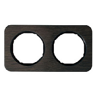 Дизайнерская рамка 2 местная, дуб/черный, дерево, 10122354 Berker, серия R.1