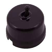 Кнопка тумблерная, звонковая, одинарная, пластик, коричневый, JRE.PT51.PG02 Jantera