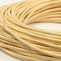 Ретро кабель круглый электрический, 2*2.5, золото шелк, Edisel