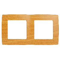 Дизайнерская рамка 2 местная, ольха, Б0014757 Эра, серия 12