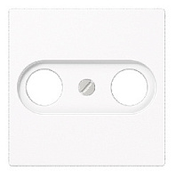 Накладка с суппортом двойная для информационных разъемов, белый, 86204WE Wedder, TV+FM