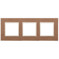 Дизайнерская рамка 3 местная, ясень, дерево, Б0034578 Эра, серия Elegance