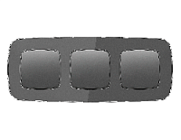 Дизайнерская рамка из оргстекла 3 местная, антрацит серый, OF320653 Ambrella Volt