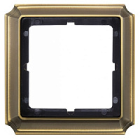 Дизайнерская рамка 1 местная, античная латунь, MTN483143 Schneider Electric, серия Merten Antique