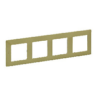 Дизайнерская рамка 4 местная, лайм, 754084 Legrand, серия Valena Life