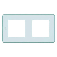 Дизайнерская рамка 2 местная, мятный, 673945 Legrand, серия Inspiria