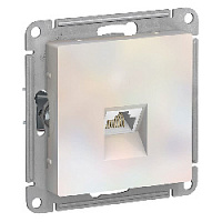 Дизайнерская розетка компьютерная RJ-45 кат. 6, жемчуг, ATN000486 Schneider Electric, серия Atlas Design