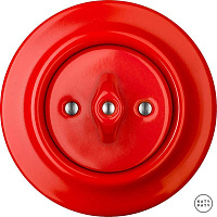 Ретро выключатель ярко-красный глянцевый NIROGds Katy Paty диммер для ламп накаливания