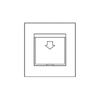 Дизайнерский выключатель карточный Aura Медь браш, BACIK Bonze одноклавишный