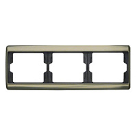 Дизайнерская рамка 3 местная, светло-бронзовый, матовый, алюминий, 13740001 Berker, серия Arsys