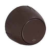 Дизайнерский выключатель, коричневый, 7700963 OneKeyElectro, одноклавишный перекрестный, серия Rotondo