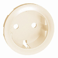 Накладка для розетки с заземлением, слоновая кость, 066227 Legrand, серия Celiane
