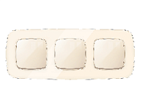 Дизайнерская рамка из натурального стекла 3 местная, бежевый, OF350303 Ambrella Volt