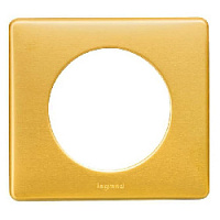 Дизайнерская рамка 1 местная, латунь, 068791 Legrand, серия Celiane