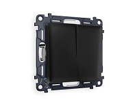 Комплект механизма 2-клавишного перекрестного выключателя , черный матовый, MA803030 Ambrella Volt, двухклавишный