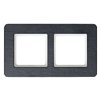 Дизайнерская рамка 2 местная, сланец, натуральный, 10126030 Berker, серия Q.7