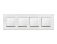 Дизайнерская рамка из акрила 4 местная, белый мрамор, AF930104 Ambrella Volt