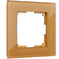 Дизайнерская рамка 1 местная, бронзовый, стекло, W0011112 Werkel