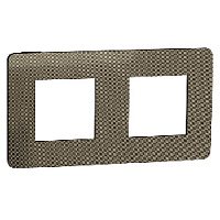 Дизайнерская рамка 2 местная, бронза/антрацит, NU280452 Schneider Electric, серия Unica Studio