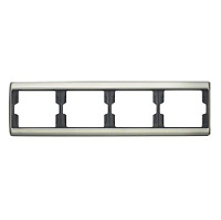 Дизайнерская рамка 4 местная, нержавеющая сталь, матовый, металл, 13840004 Berker, серия Arsys