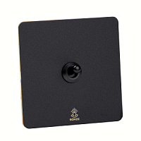 Дизайнерский выключатель Vega Черный песок, BVB1KTA Bonze одноклавишный проходной