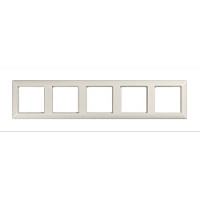 Дизайнерская рамка антибактериальная 5 местная, бежевый, ABAS585 Jung, серия AS 500