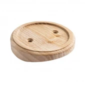 Накладка на бревно 320 мм. 1 местная, под ретро электрику из металла, ясень натуральный, ОМРП1-320 DecoWood