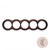 Рамка на бревно D220 мм. 5 местная, восьмерка, венге НО35ВГ220 Salvador