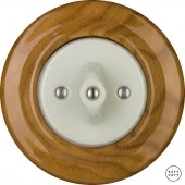 Ретро выключатель американский орех глянцевый LINUMGds Katy Paty диммер для ламп накаливания