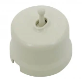 Ретро выключатель тумблерный, шалфей, JRE.0T11.PG04 Jantera, одноклавишный, проходной