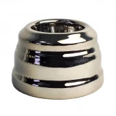 Ретро розетка с заземлением Grande Metallic темное серебро, KGS-6DSM Edisel