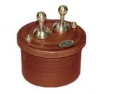 Ретро выключатель, медь, 11330Р-100/2 ГусевЪ, двухклавишный