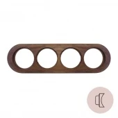 Рамка на бревно D280 мм. 4 местная, овал, дуб коричневый НО14ДК280 Salvador