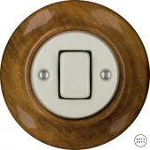 Ретро выключатель американский орех глянцевый LINUMGW1 Katy Paty одноклавишный
