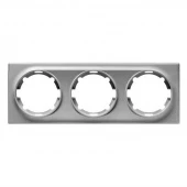 Дизайнерская рамка 3 местная, горизонтальная, серый, 2172853 OneKeyElectro